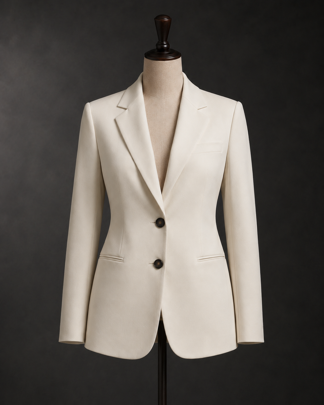 Ivory blazer on a faceless mannequin